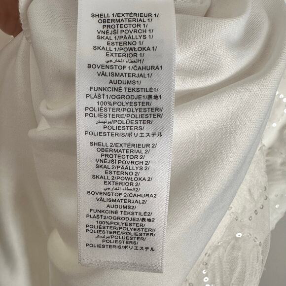 Adrianna Papell Tie Strap Lace Overlay Floral Midi Cocktail Dress White Size 16 - Picture 16 of 16